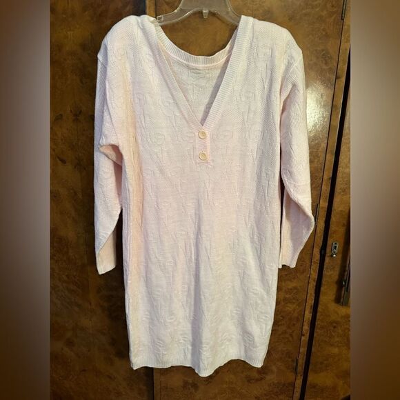 Rose 🌹 rose pattern 80s sweater top - Picture 1 of 9